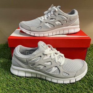 Nike Free Run 2 Running Shoes 537732-014 Wolf Grey/Pure Platinium Mens NEW